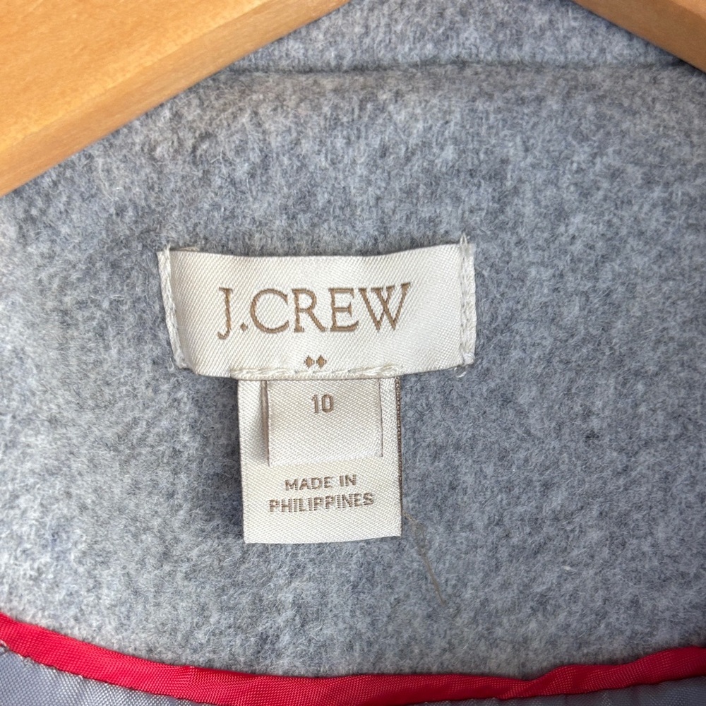 J. Crew Light Gray Double-Breasted Wool Pea Coat - Picture 3 of 7